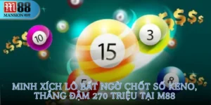 Minh Xích Lô bất ngờ chốt số Keno, thắng đậm 270 triệu tại M88